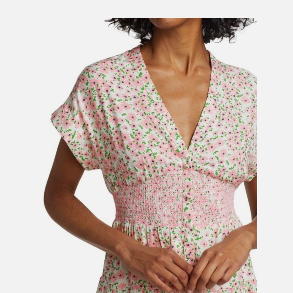 Alice + Olivia Keela Pink Floral Mini Dress